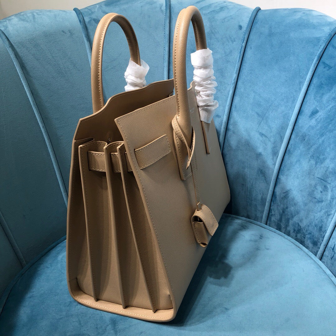 Yves Saint Laurent Sac De Jour Small Dark Beige Luxury Handbag
