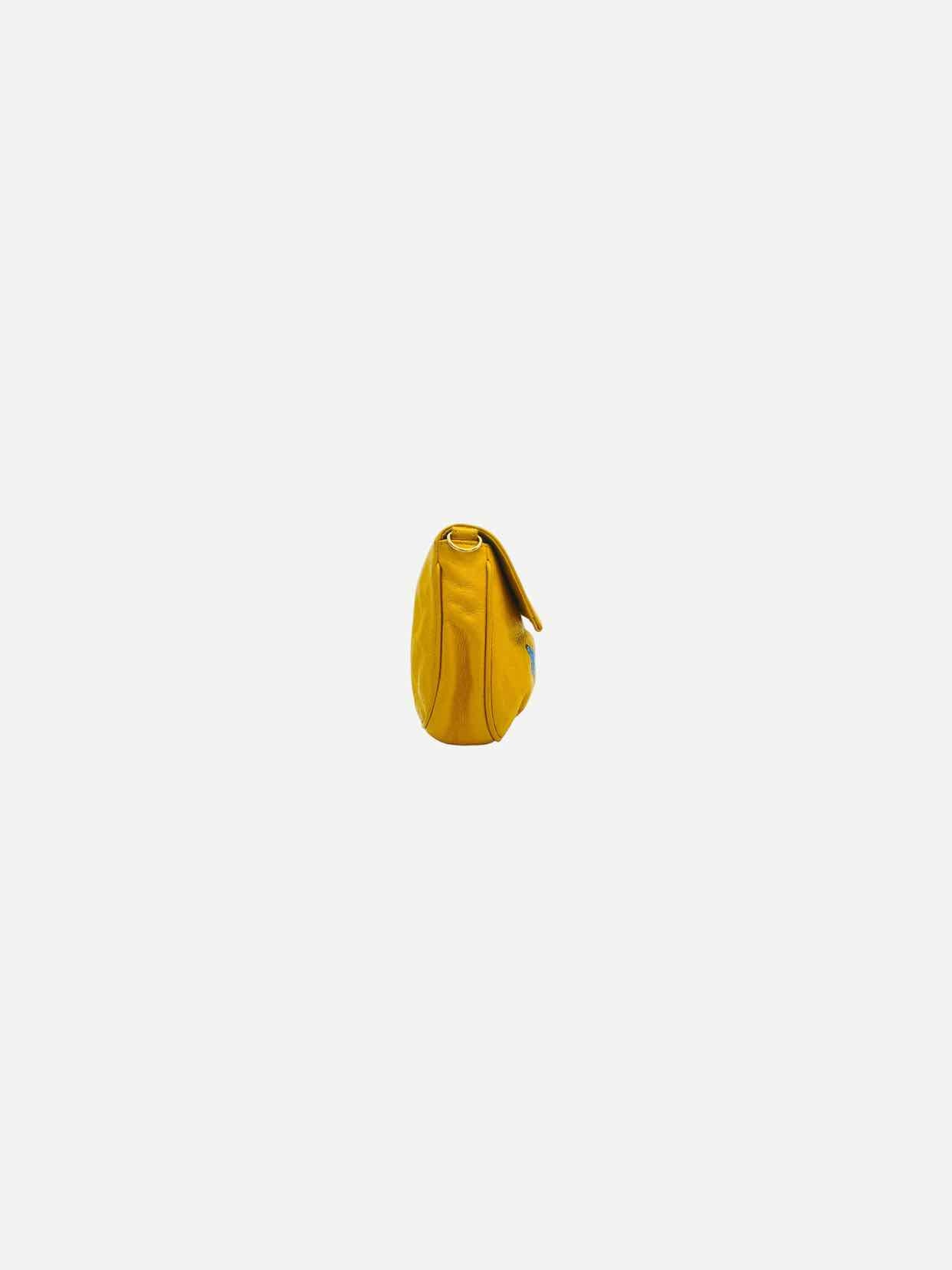 FENDI Fendista Yellow Multicolor Shoulder Bag