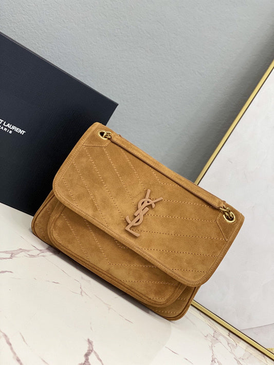 Yves Saint Laurent Niki Medium Chain Bag Brown