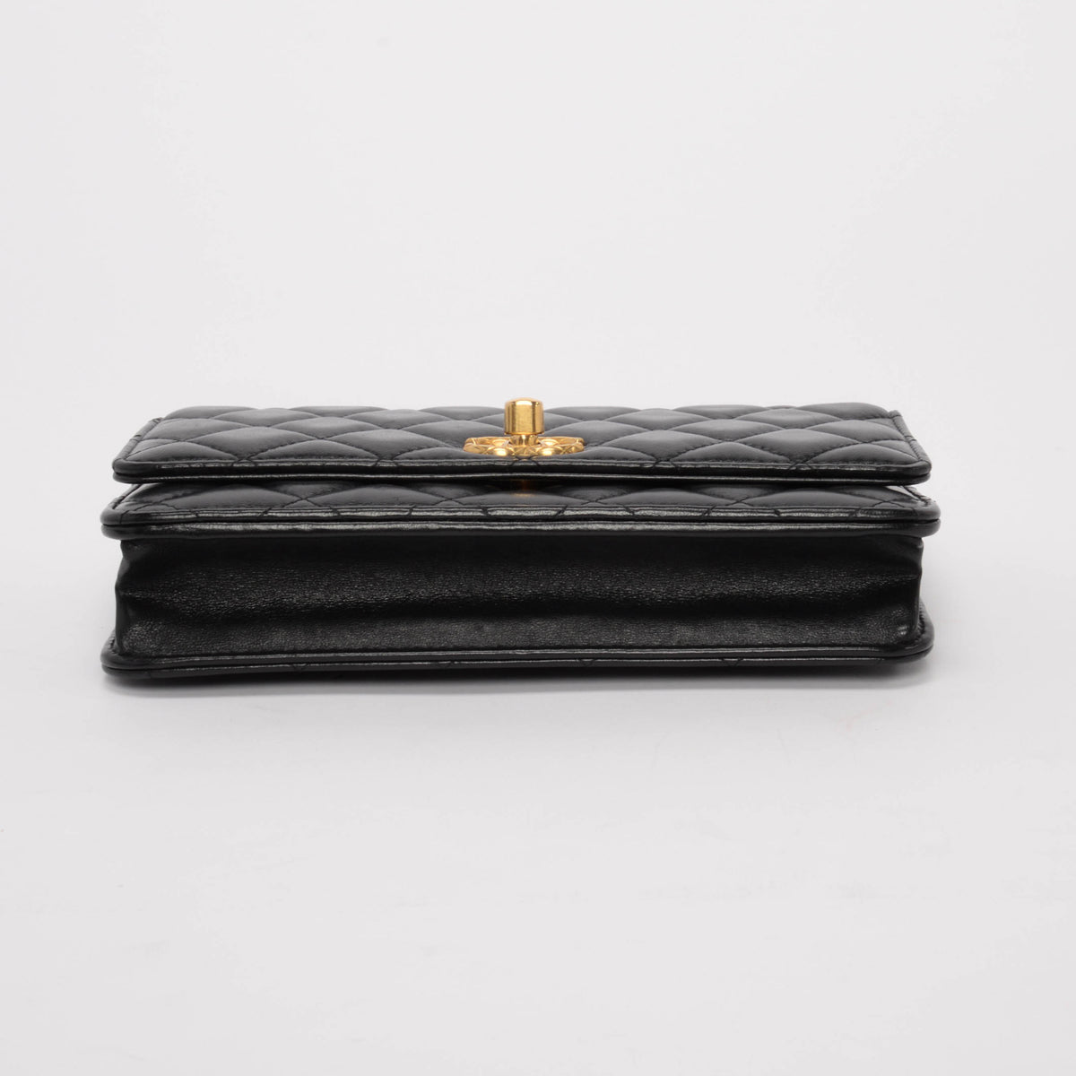 Chanel Black Quilted Lambskin Pillow Crush Wallet On Chain Crossbody