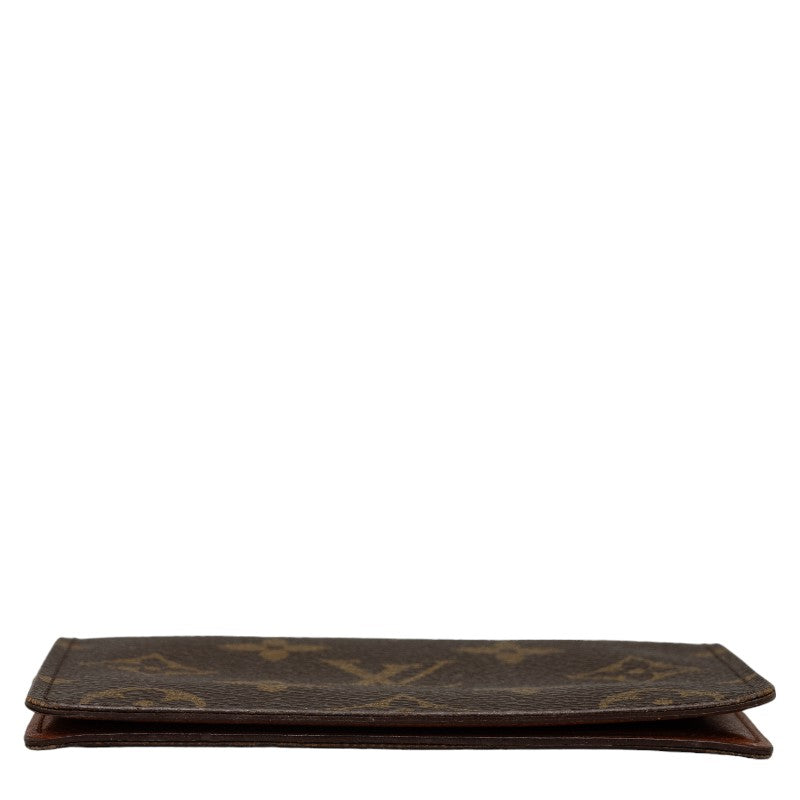Louis Vuitton Monogram Porte 2 Jaeger Le Coultre Vertical Passcase M60533 Brown PVC Leather Louis Vuitton