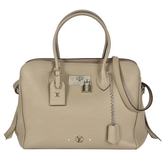 Louis Vuitton ish Tourterelle Leather Handbag