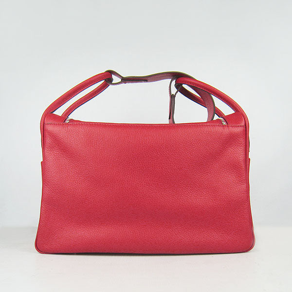 Luxury Hermes Lindy 34cm Handbag 6208 Red Silver