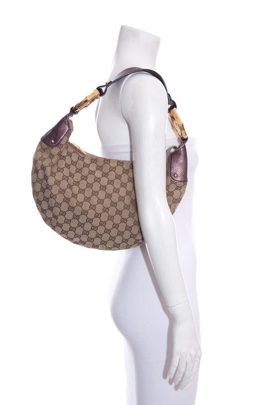 Gucci Leather Canvas Handbag Style 1