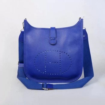 Luxury Hermes Evelyne III Crossbody Bag PM Royal Blue