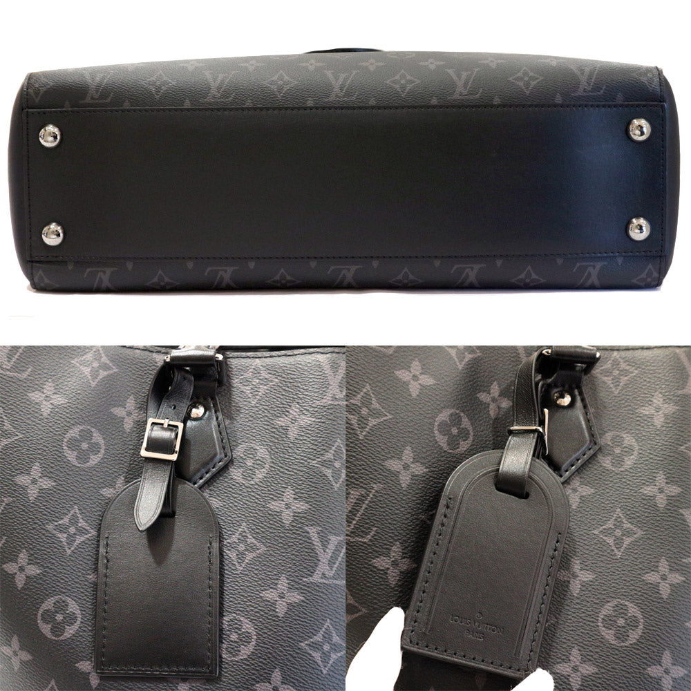 Louis Vuitton Grand Sack M44733 Monogram Eclipse Tote Bag Black Leather Unisex Preservation Bag