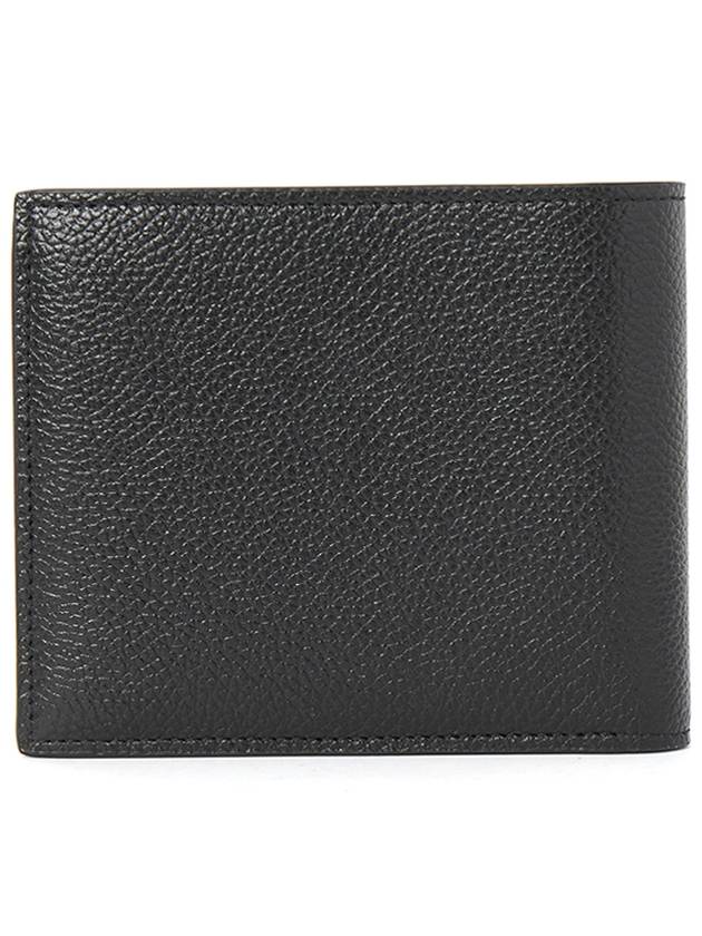 Luxury Balenciaga Trending 2026 Logo Print Leather Half Wallet Black
