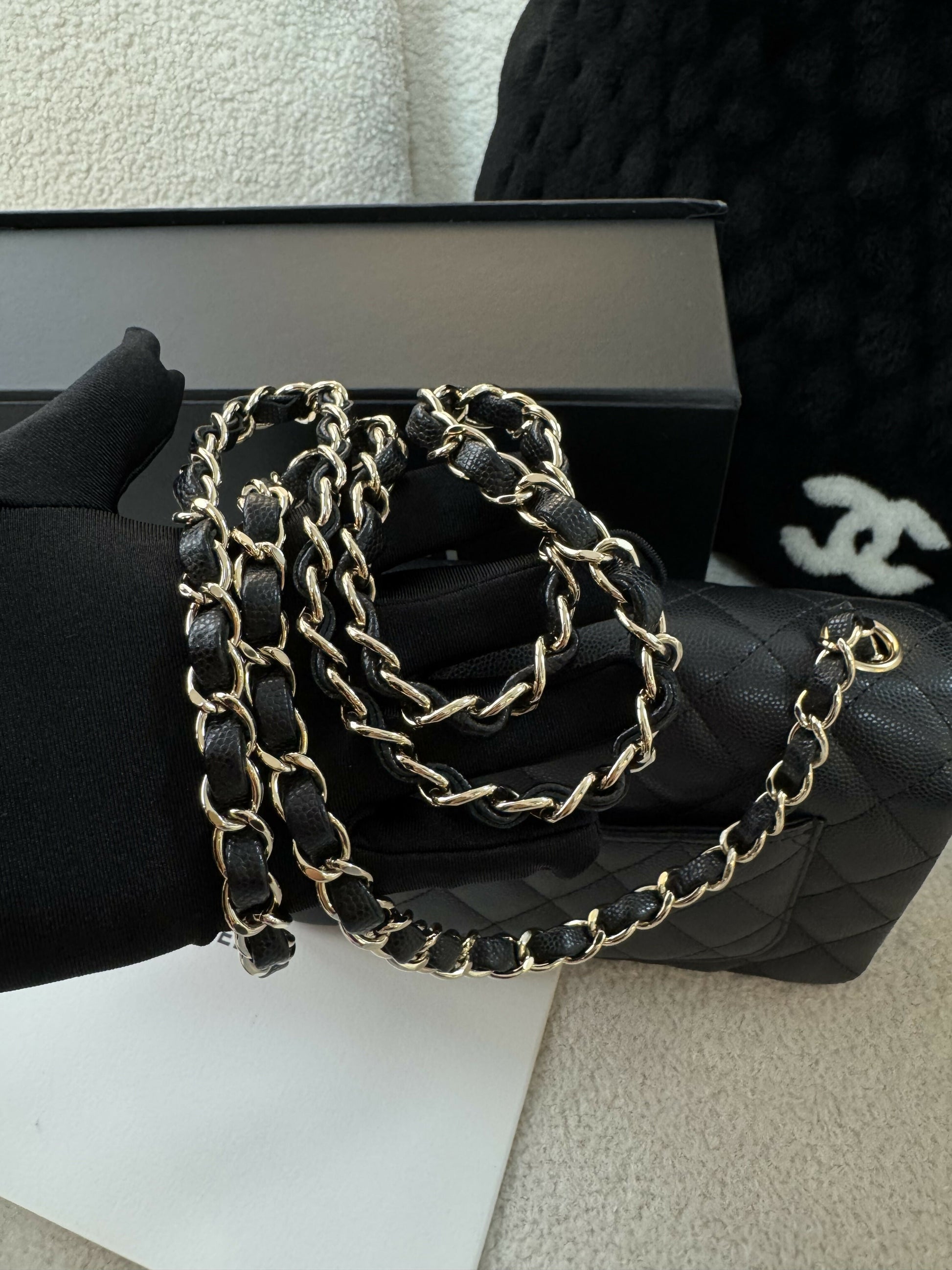 Chanel(17)Small Classic Flap Caviar Bag