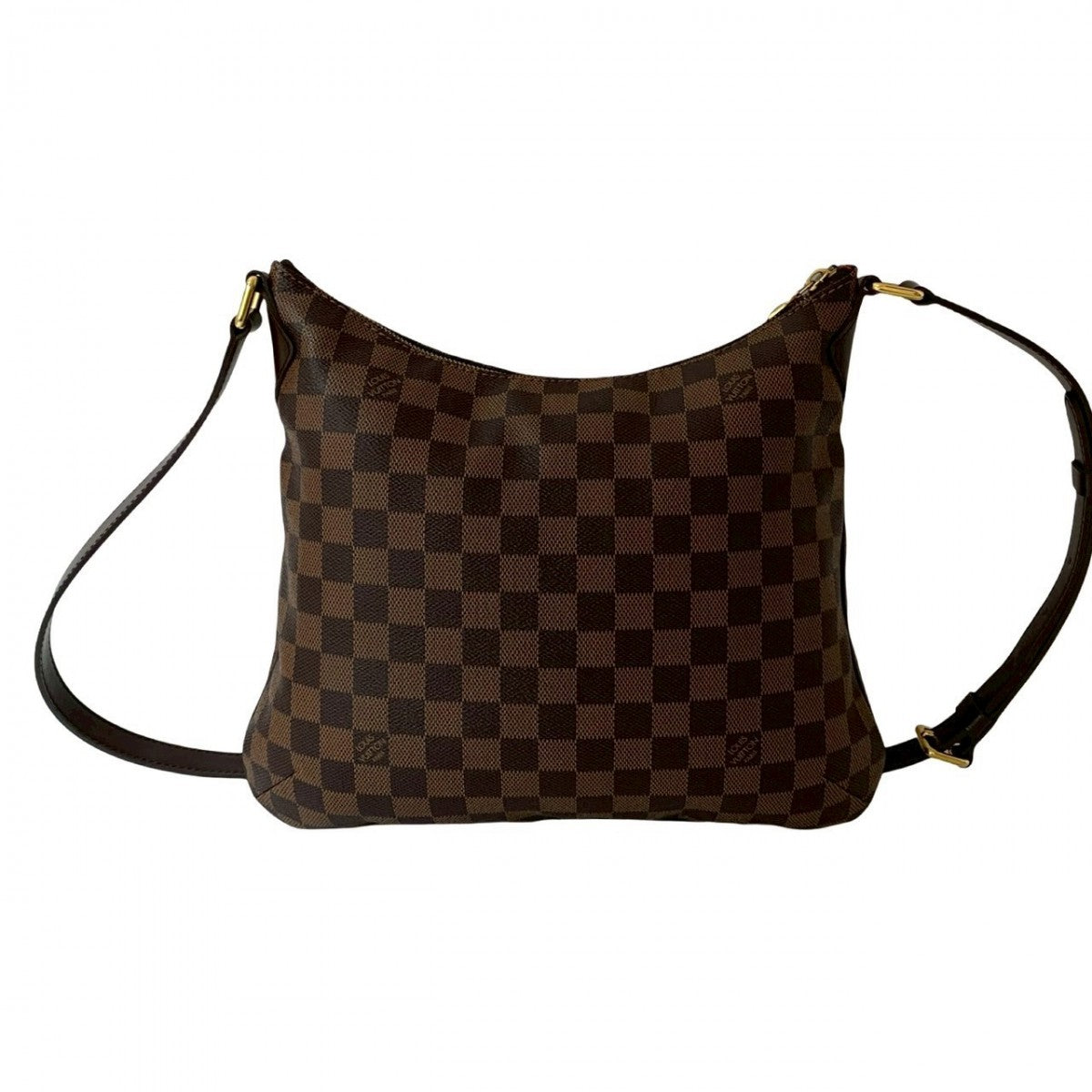 LOUIS VUITTON Shoulder Bag leather Brown Damier Bloomsbury PM