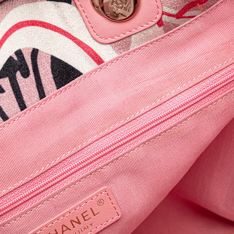 Chanel Deauville Velour Leather 2way bag