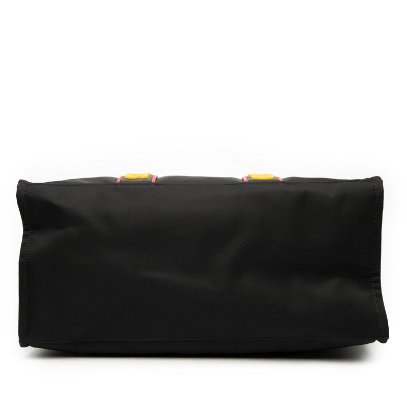 Fendi Face Leather Nylon Backpack