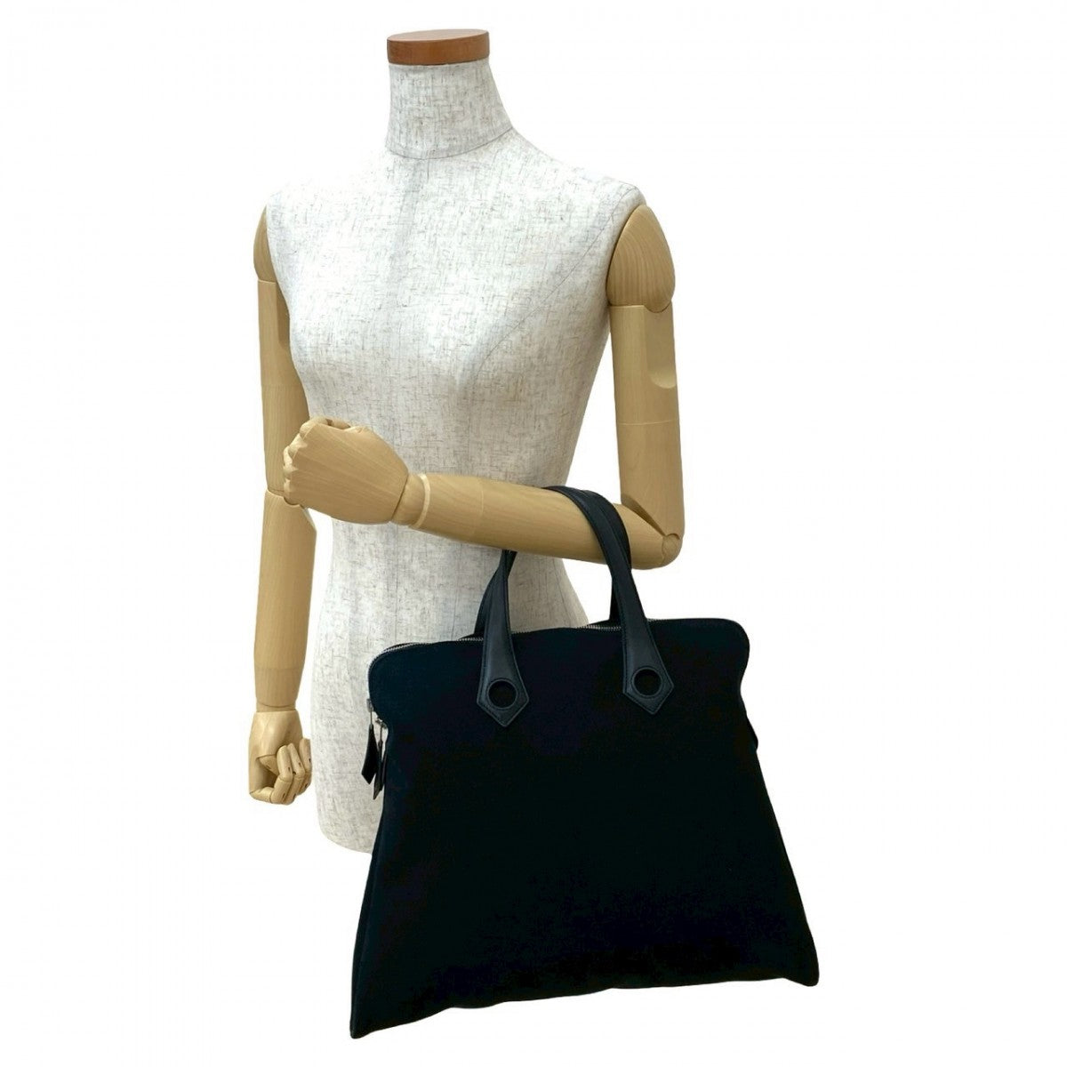 HERMES Handbag Tower ash black Sack Eboo MM