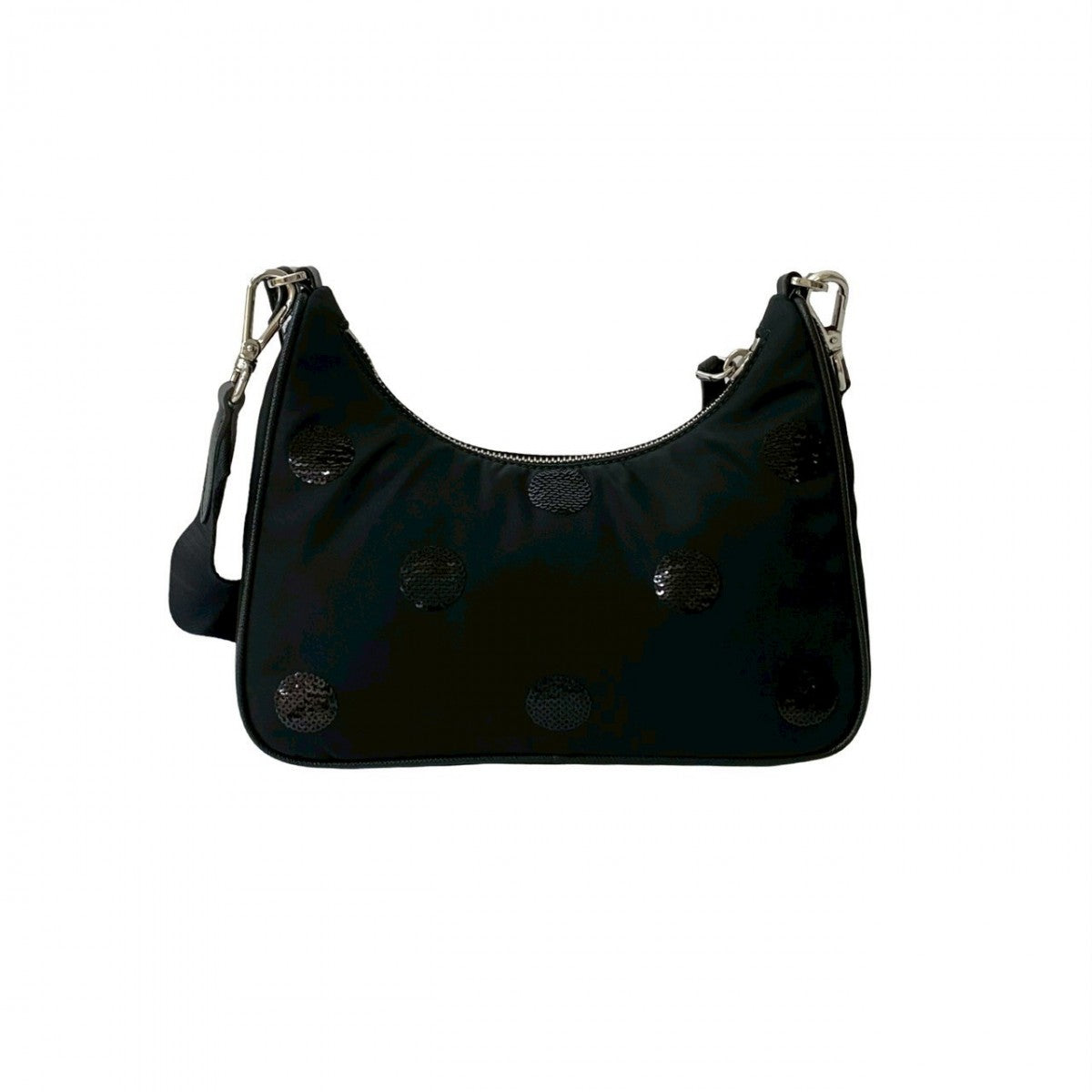 PRADA Shoulder Bag leather black Re-Edition