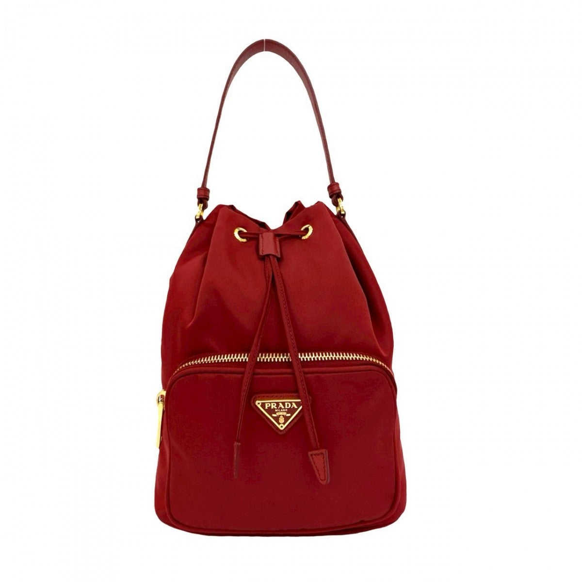 PRADA Shoulder Bag Nylon Red duet