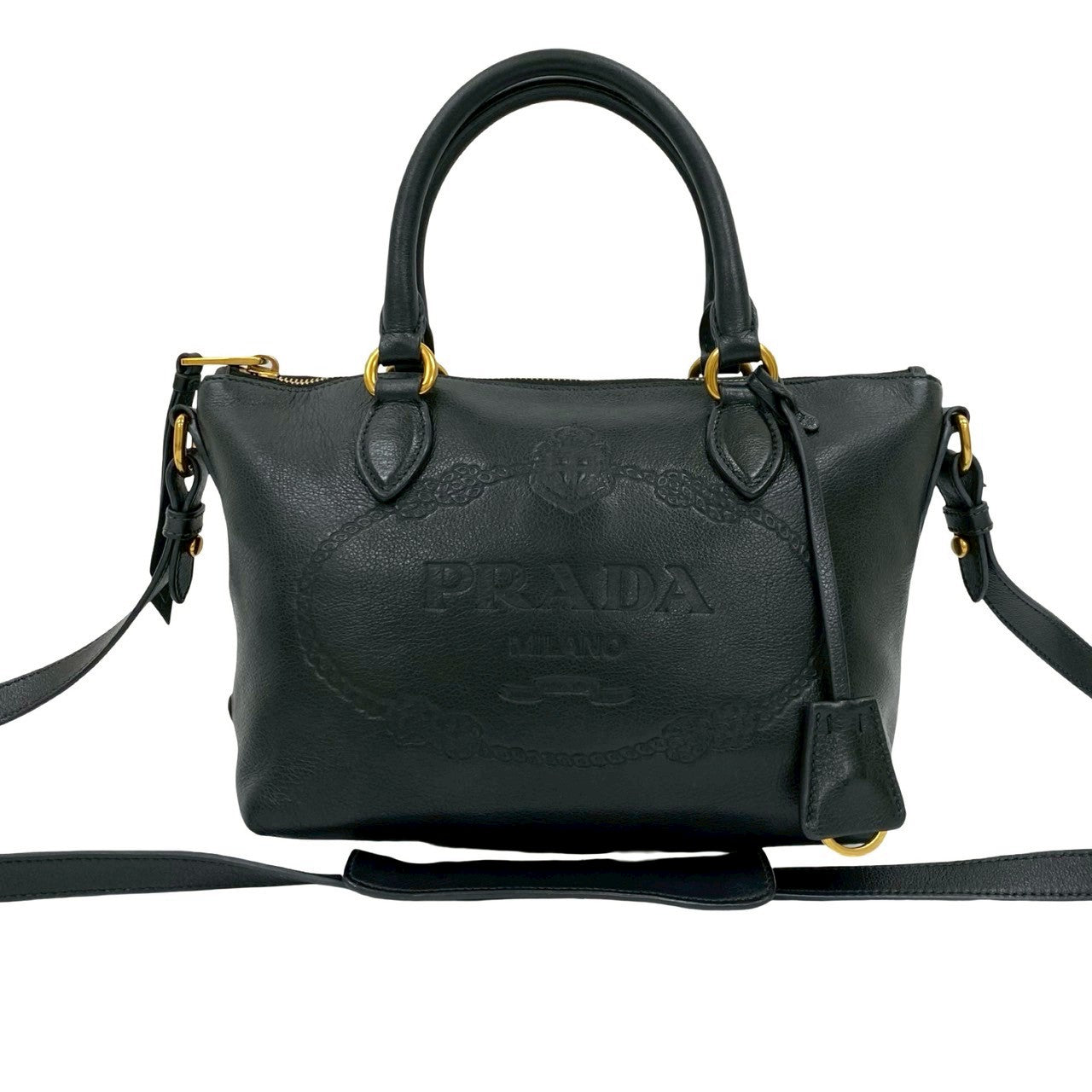PRADA Shoulder Bag leather black - Style 4