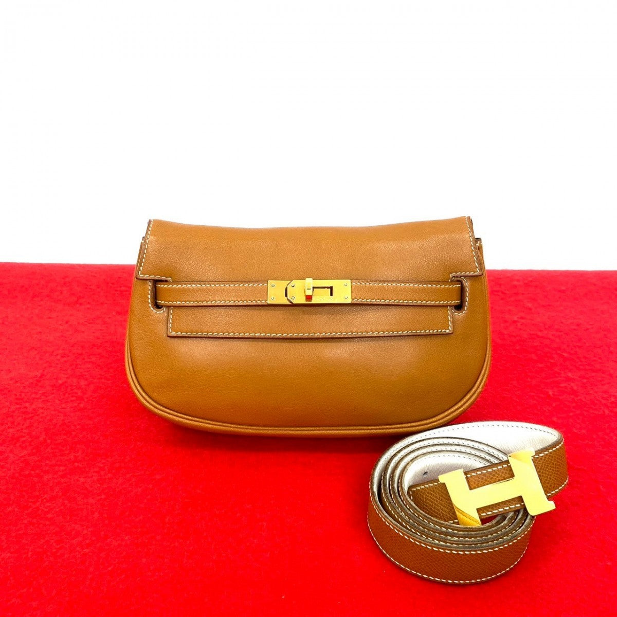 HERMES Sling bag Vogarribar Brown Kelly Move
