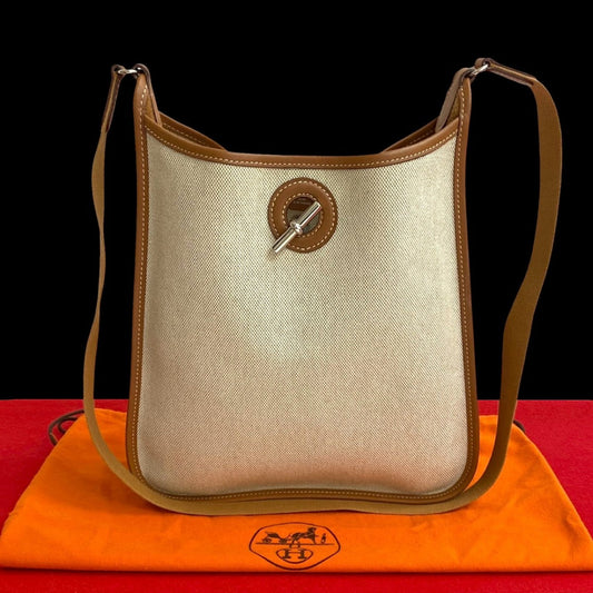 HERMES Shoulder Bag Tower ash Brown Vespa PM