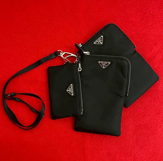 PRADA Pouch Nylon black Re-Nylon