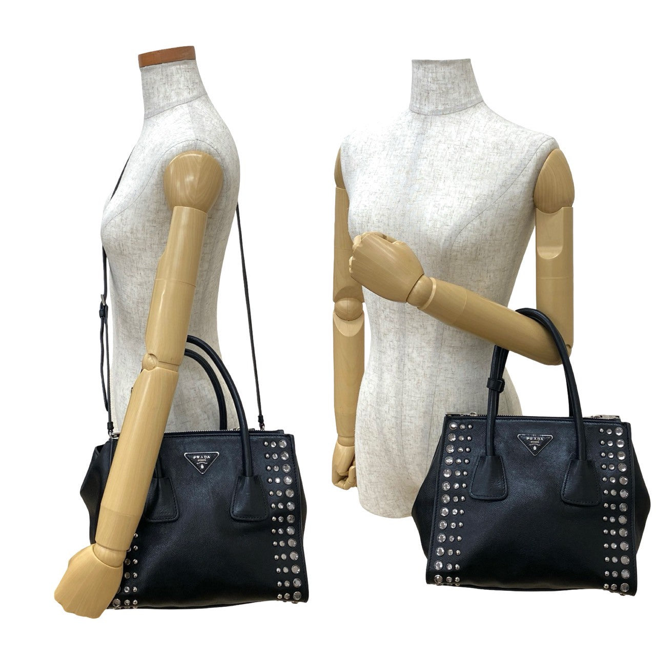 PRADA Shoulder Bag leather black - Style 2