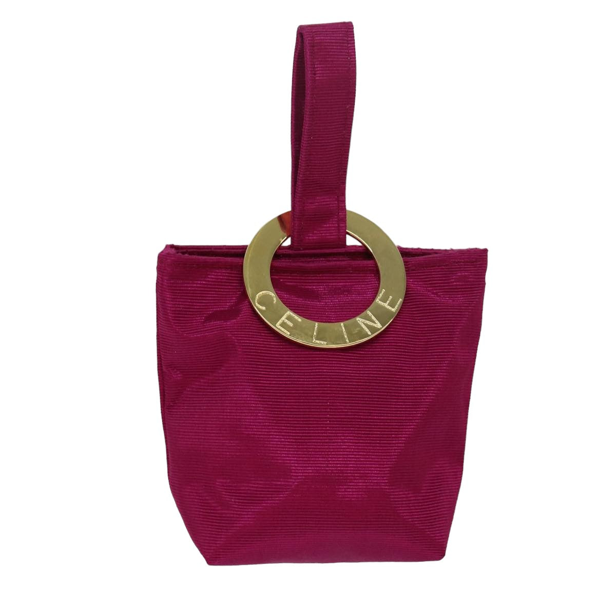 Luxury CELINE Circle Pouch Nylon Pink 80056