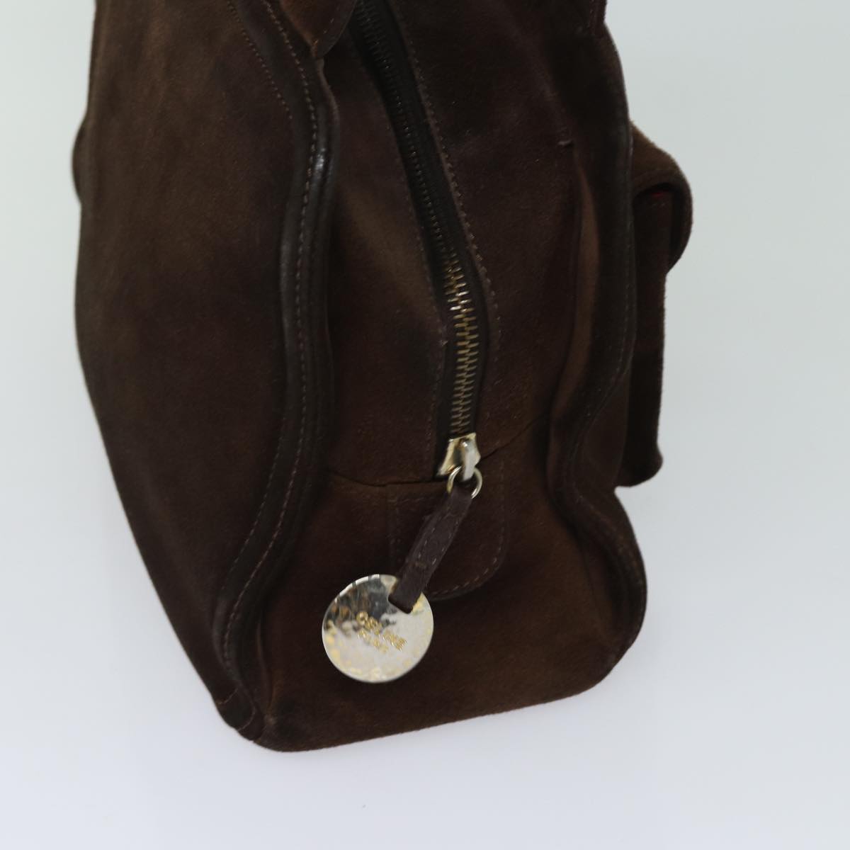 Luxury CELINE Hand Bag Suede Brown 80059