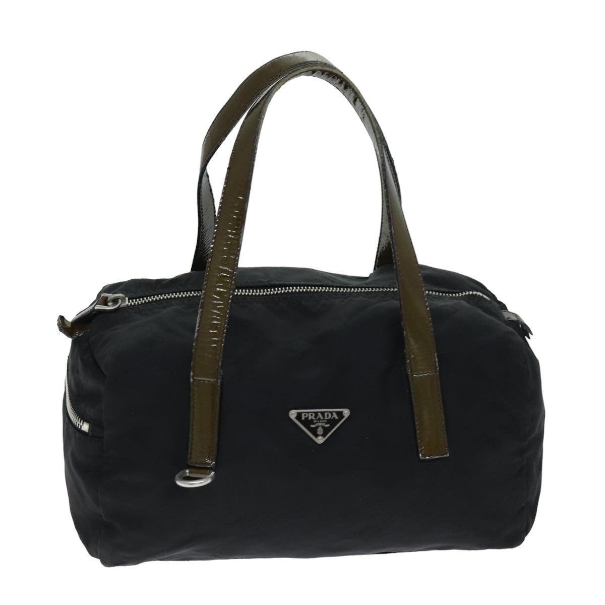 PRADA Nylon Hand Bag Black Auth