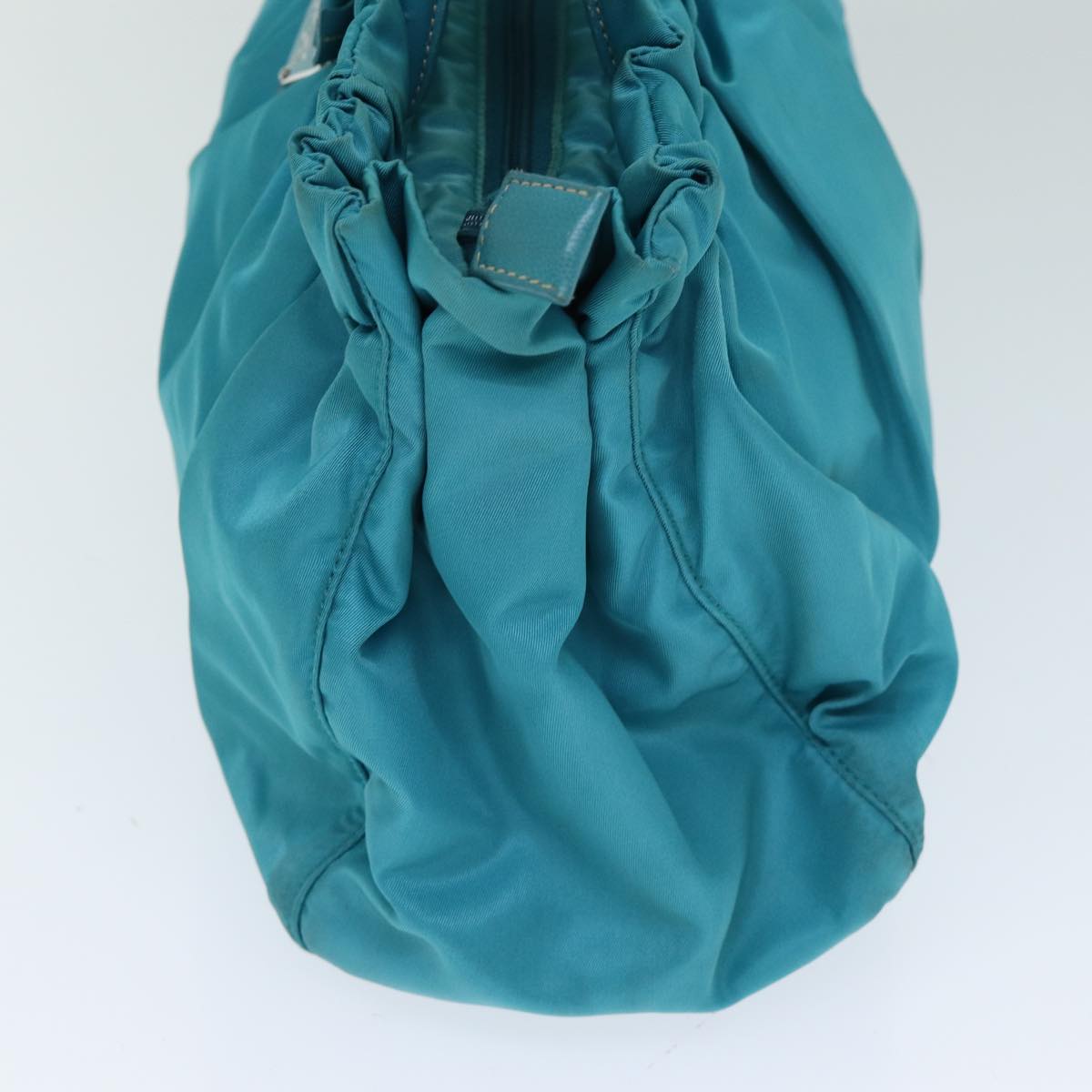 PRADA Nylon 2 Way Hand Bag Turquoise Blue Auth 80110