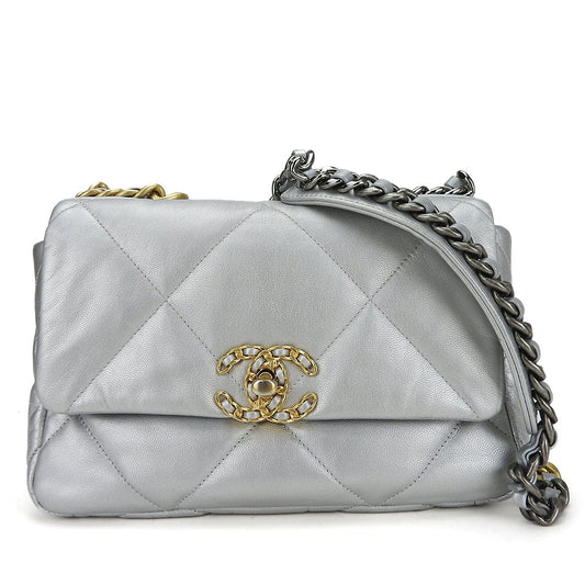 CHANEL Shoulder Bag AS1160 leather gray COCO Mark chanel 19