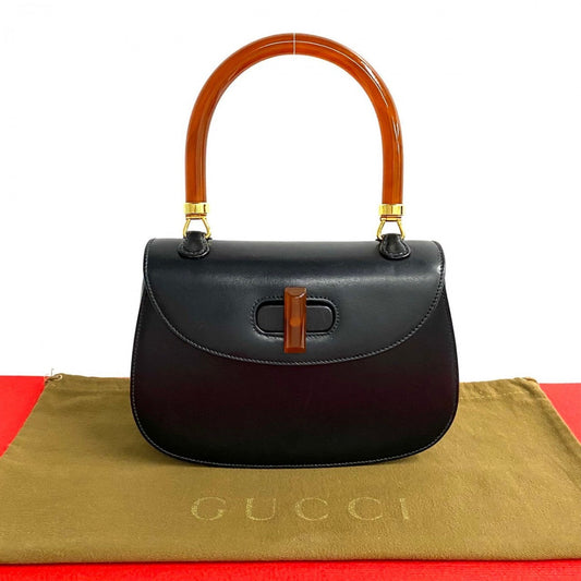 GUCCI Handbag leather black