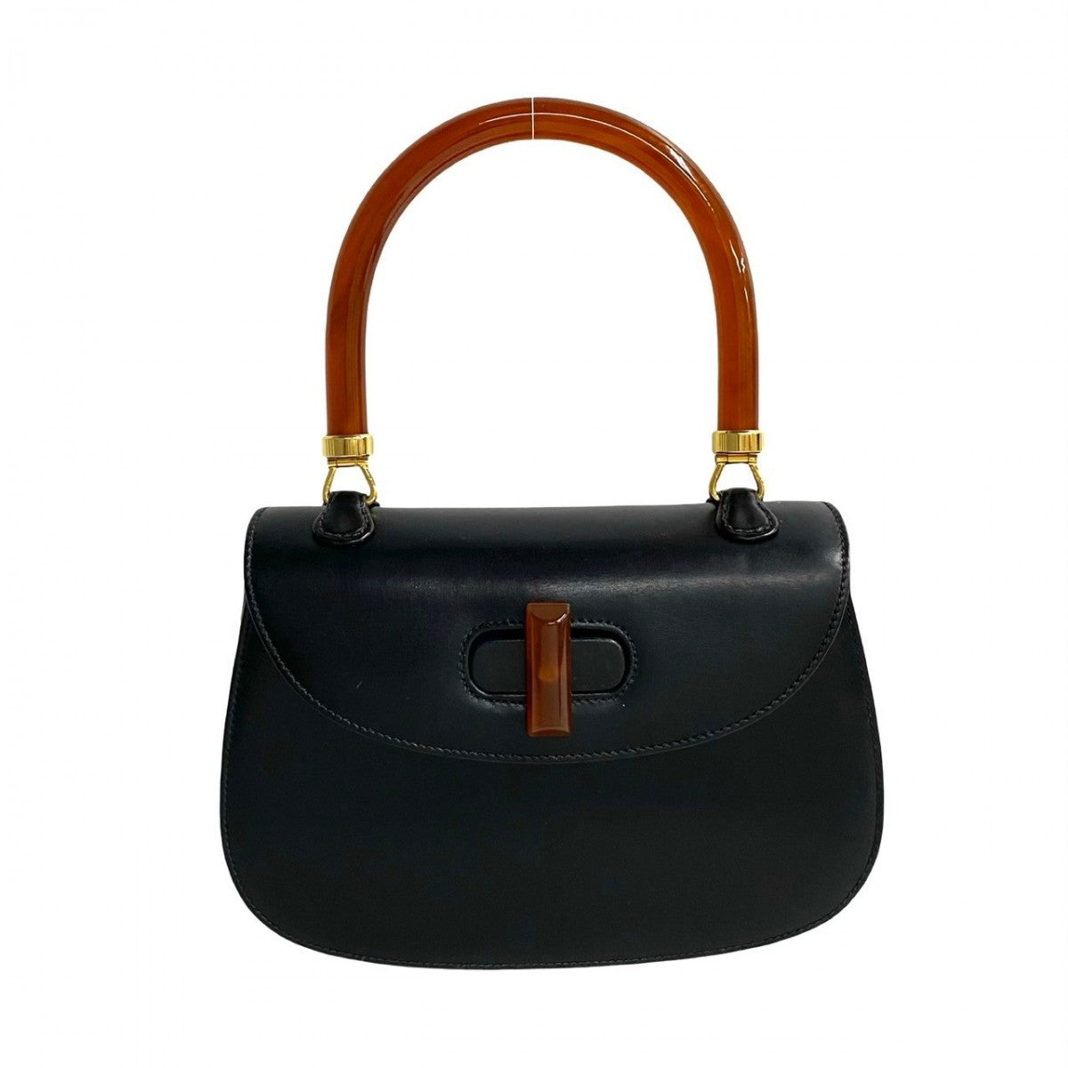 GUCCI Handbag leather black