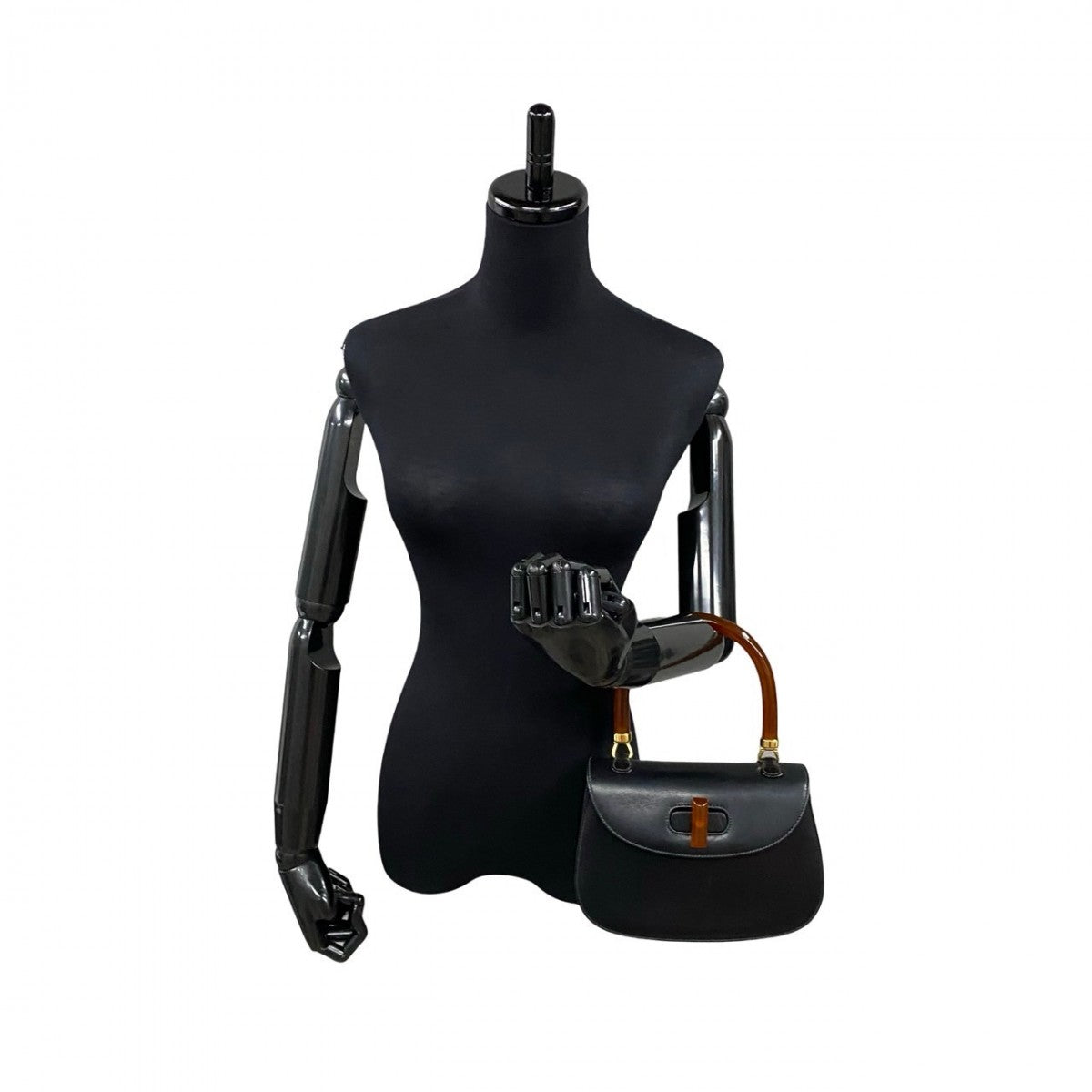 GUCCI Handbag leather black