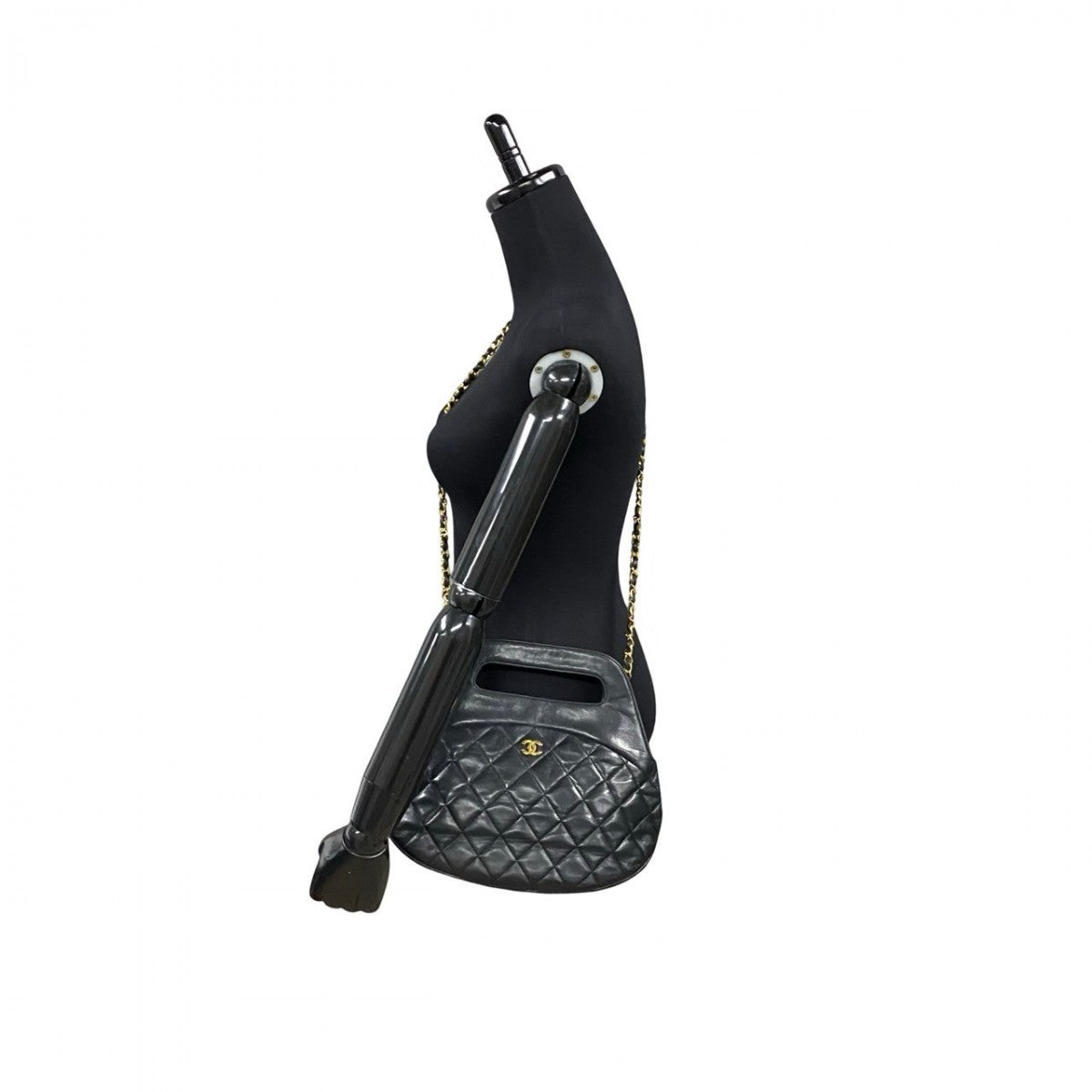 CHANEL Shoulder Bag lambskin black COCO Mark Matrasse Women