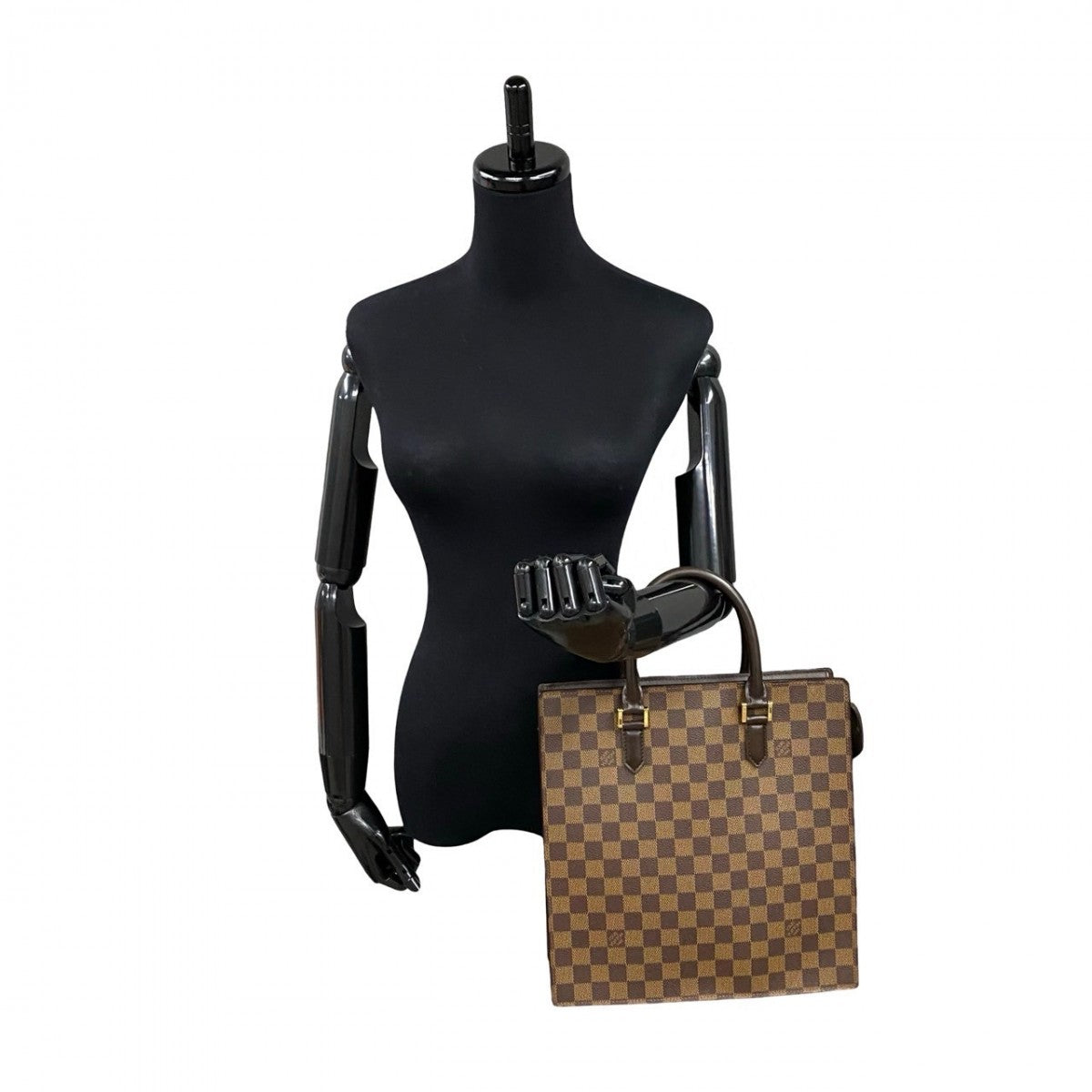 LOUIS VUITTON Tote Bag Leather, PVC Brown Damier Venice PM Women(Unisex)