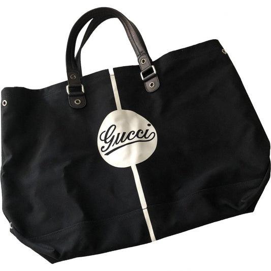 Gucci laundry bag black cloth handbag
