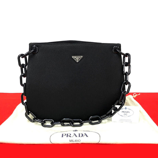 PRADA Shoulder Bag canvas black