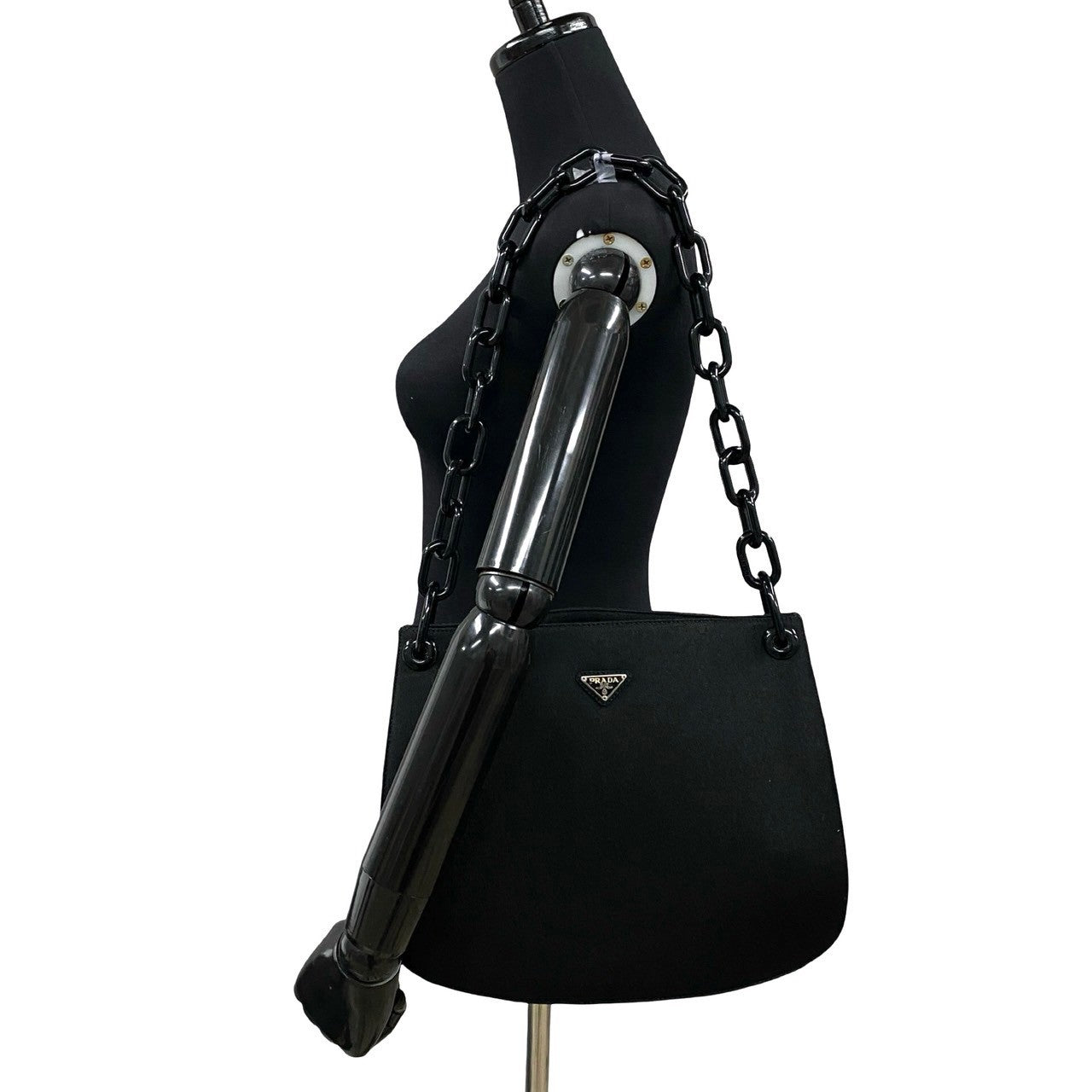 PRADA Shoulder Bag canvas black