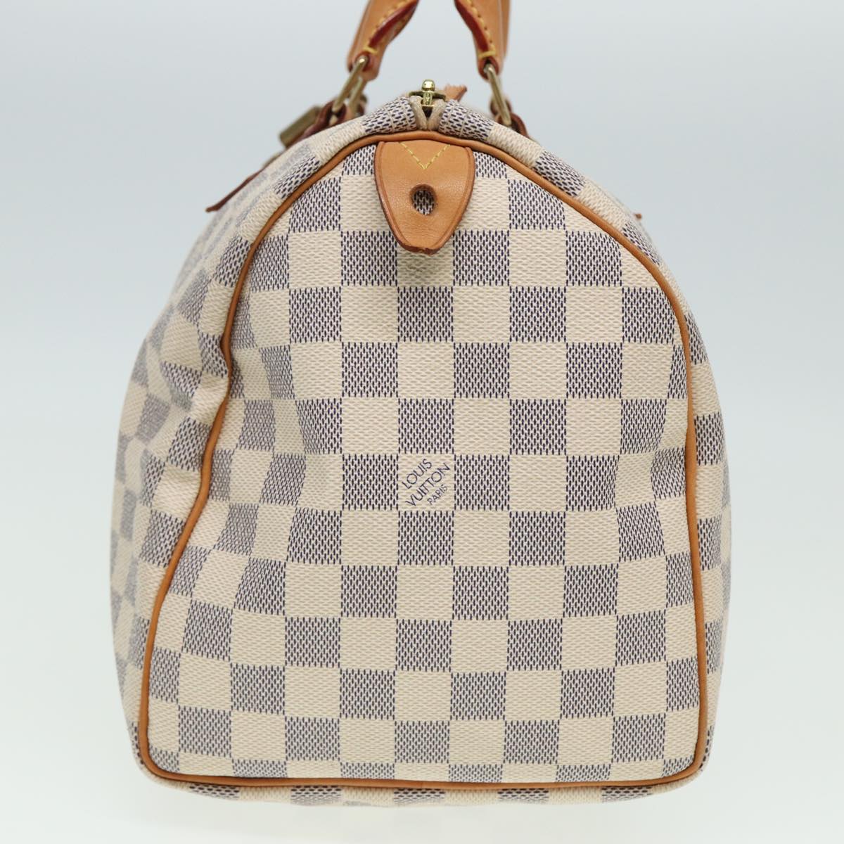 LOUIS VUITTON Damier Azur Hand Bag N41533 LV Auth 80702