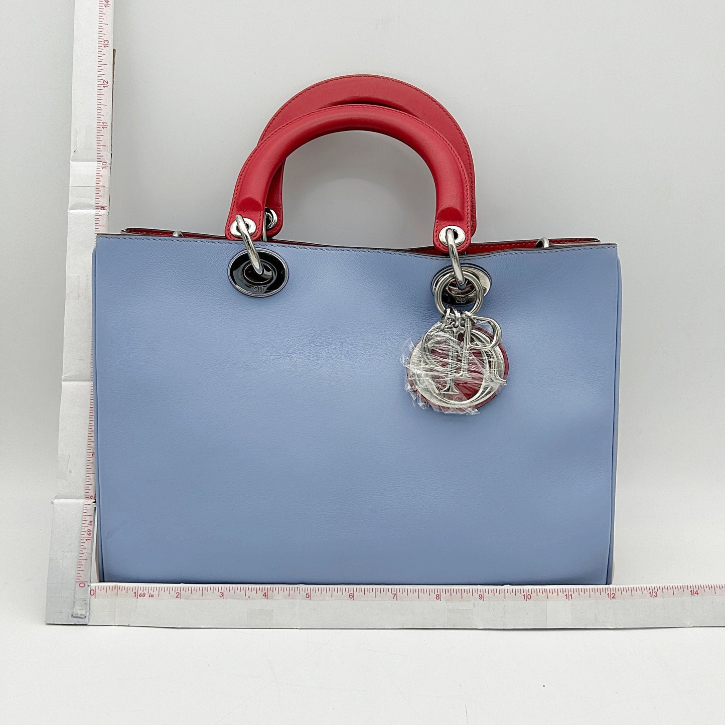 CHRISTIAN DIOR Smooth Calfskin Medium Diorissimo Tote Light Blue 2505142318