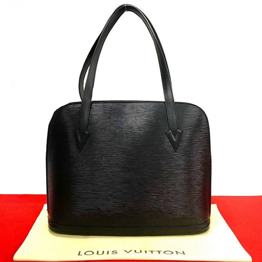 LOUIS VUITTON Tote Bag Epi Leather black Shoulder Bag Epi Lussac Women