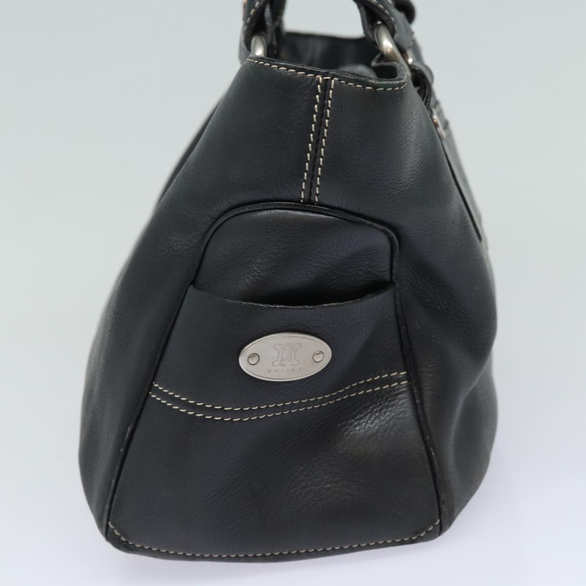 Luxury CELINE Hand Bag Leather Black 80876