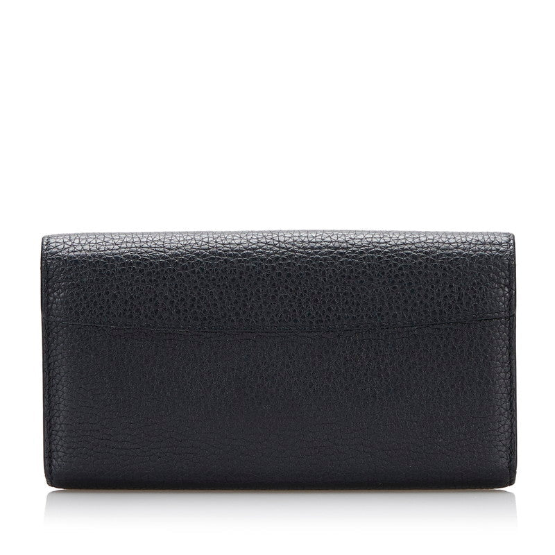 Louis vuitton N90129 Long Wallet Leather/Pison Noir Black