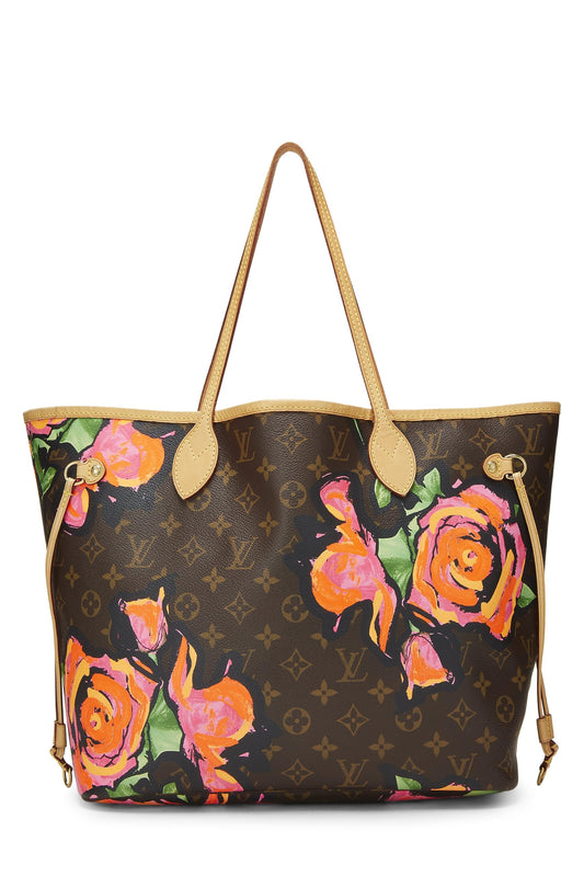 Louis Vuitton, Stephen Spro x Louis Vuitton Monogram Canvas Roses Neverfull MM, Brown