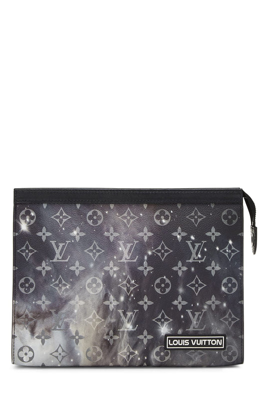Louis Vuitton, Black Monogram Galaxy Pochette Voyage MM, Black