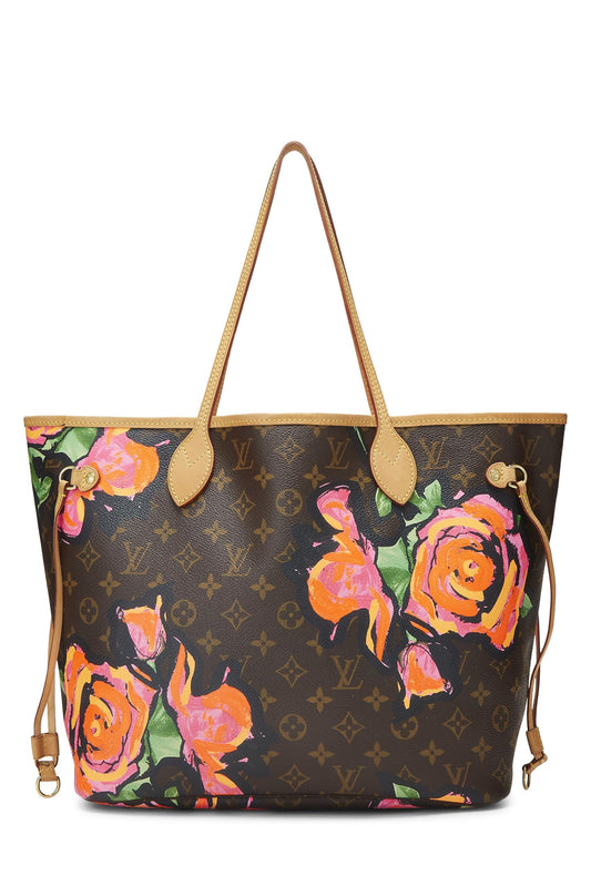 Louis Vuitton, Stephen Spro x Louis Vuitton Monogram Canvas Roses Neverfull MM, Brown