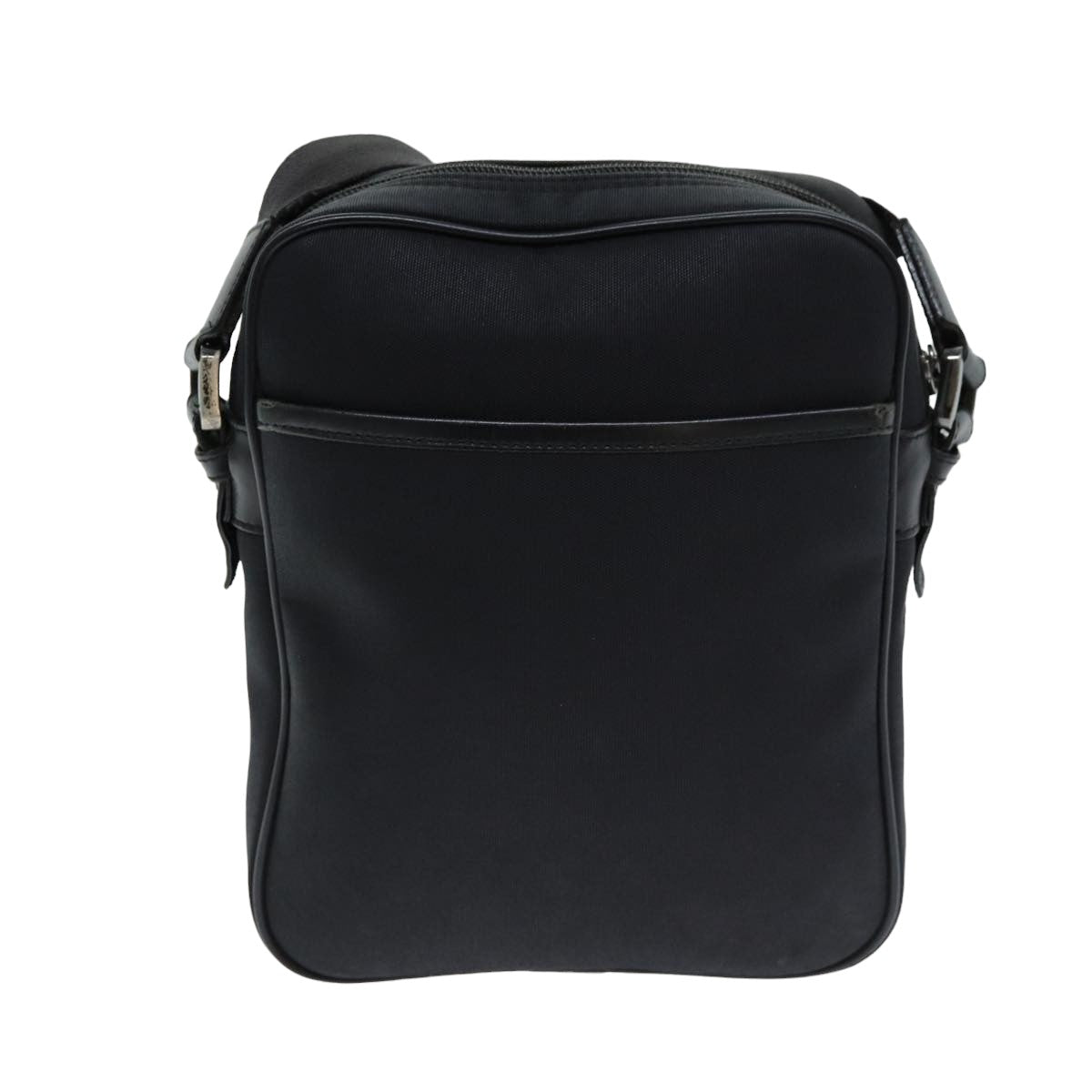Burberry Nova Check Shoulder Bag Nylon Canvas Black Auth 81016