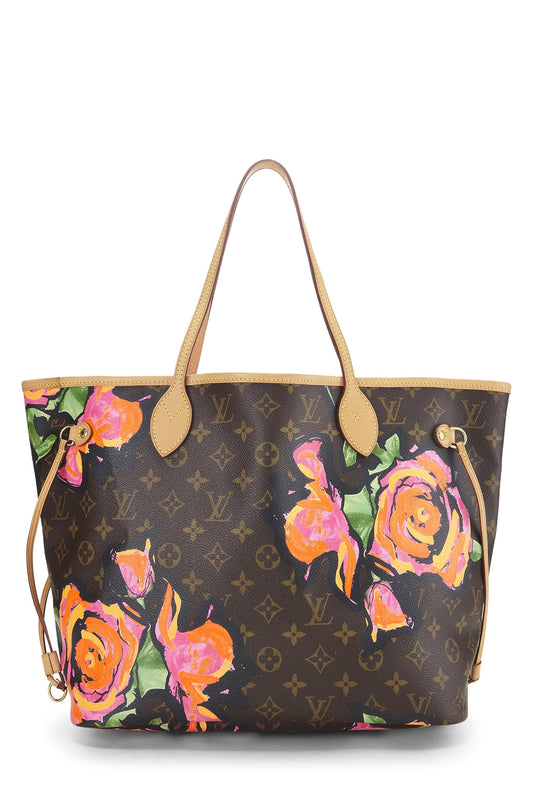 Louis Vuitton, Stephen Spro x Louis Vuitton Monogram Canvas Roses Neverfull MM, Brown