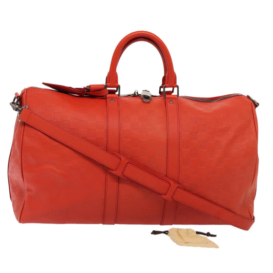 LOUIS VUITTON Damier Infini Keepall Bandouliere 45 Bag Fusion N41142 Auth 81041
