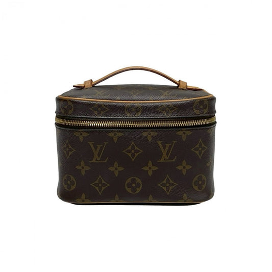 LOUIS VUITTON Handbag leather Brown Monogram Nice mini
