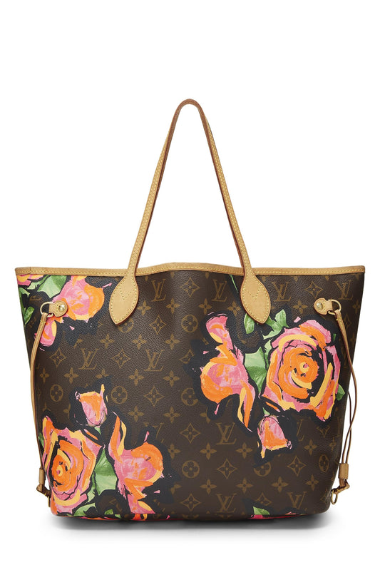 Louis Vuitton, Stephen Spro x Louis Vuitton Monogram Canvas Roses Neverfull MM, Brown