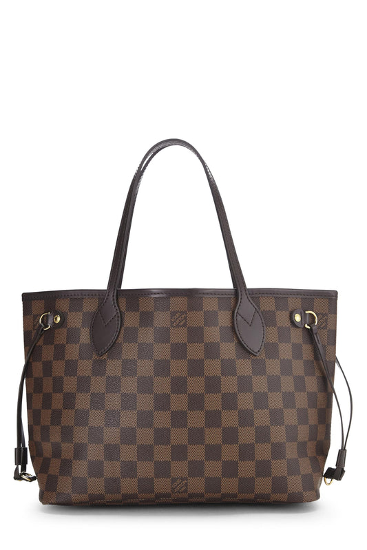 Louis Vuitton, Damier Ebene Neverfull PM, Brown